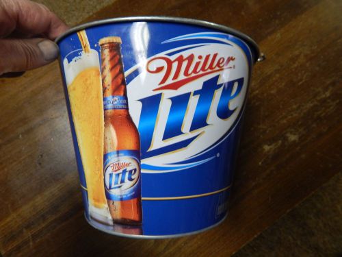 Beer Ice Pail&#034; MILLER LITE&#034;  9-1/2&#034; x 6-3/4&#034; x 7&#034;