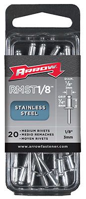 Arrow Fastener RMST1/8 Rivets-1/8X1/4 SS RIVET