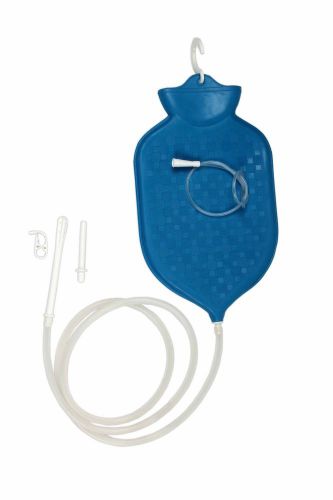 Enema Bag Kit in Blue Color for Colon Cleansing With Silicone Hose (2 quart)