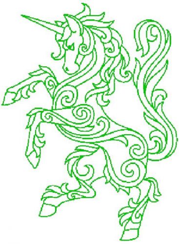 30 Custom Green Unicorn Art Personalized Address Labels