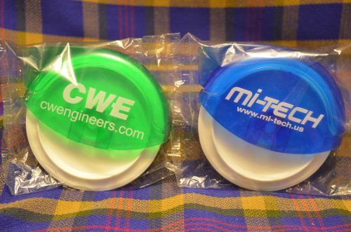 Pair of Advertising Pizza Cutters--CWE cwengineers com&amp;mi-TECH www mi-tech us