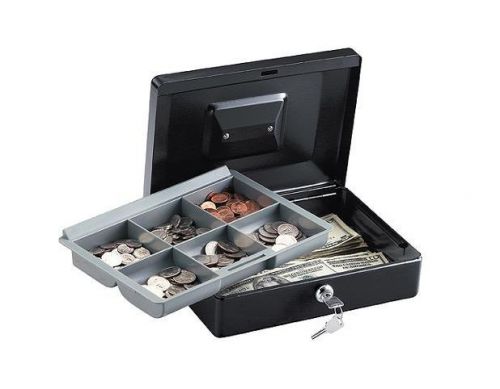 New SentrySafe 10 Inch Cash Money Coin Bills Box Lock Tray Security Locking Key