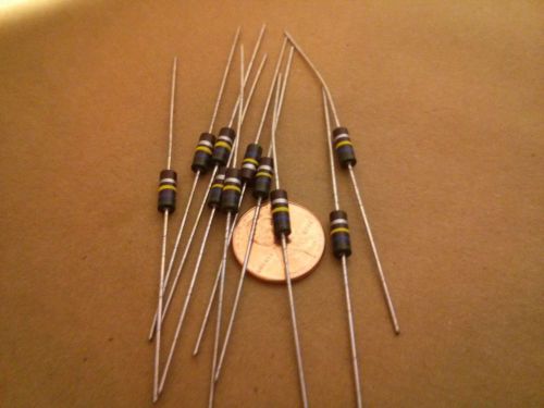 Lot of 10 vintage allen bradley 1/2w watt 560k ohms carbon comp. resistors for sale