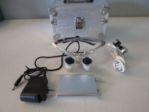 Dentist Dental 3.5X 420mm Optical Surgical Binocular+LED Head Light Lamp \\