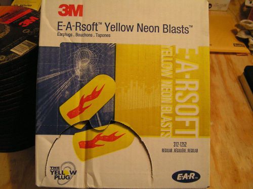 50 Pairs NRR33 EARsoft 3M Yellow Neon Blast Soft Foam EARPLUGS 10.50