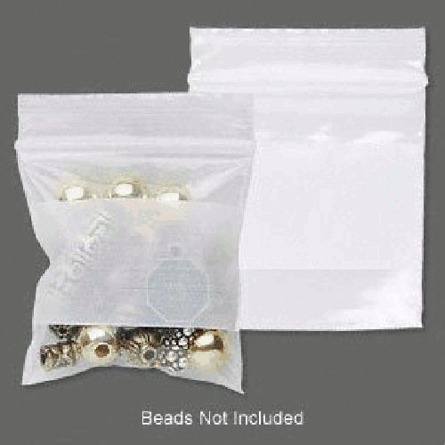 500 Plastic Ziplock Bags 2x2 Clear w/white block 2 Mil
