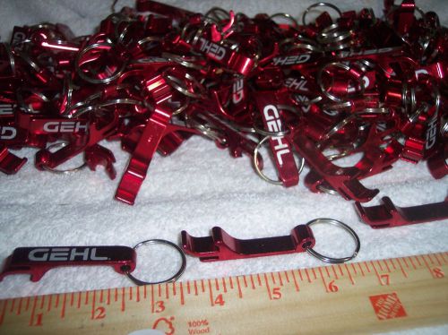 193 RED BOTTLE OPENERS KEY CHAINS WITH TAB PULLS WITH PRINT LOCKSMITH BULK LOT