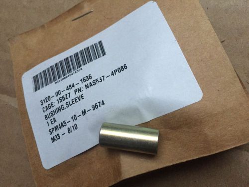 Nos (lot of 2) steel spacer aircraft bushing sleeve mil-s-6758 military grade for sale