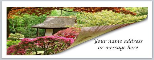 30 Personalized Return Address Labels Cottage &amp; Flowers Buy 3 get 1 free (bo788)