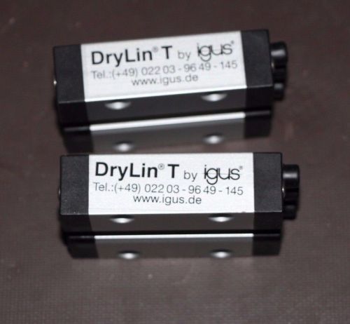 Lot of 2 Used IGUS DRYLIN T  # TW-01-20 LLZ SLIDE RAILS