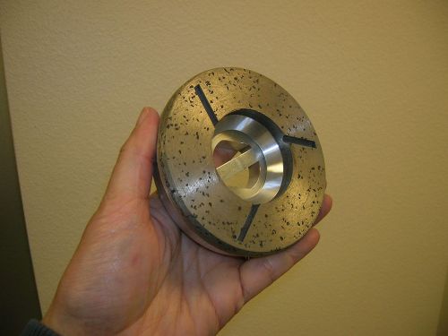 4&#034; Snail Lock Auto Edge Grind Diamond Vantage Cup Wheel Aluminum Body Water