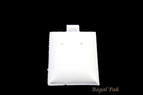 White Plain Plasic Puff Pad Earring Card (100 Pieces In A Pack) 1 1/2&#034; X 2&#034;