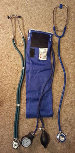 CNA / EMT Blood Pressure Cuff + 2 Stethoscopes  AllHeart