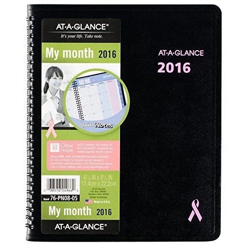 At-A-Glance AT-A-GLANCE Monthly Planner 2016, 12 Months, Quick Notes Breast