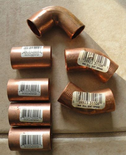 Great lot of  of 7 3/4-Inch Copper Fittings, Straights and Elbows