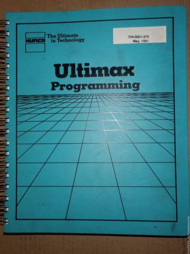 Hurco ultimax programming_704-0001-375_7040001375_revision c for sale