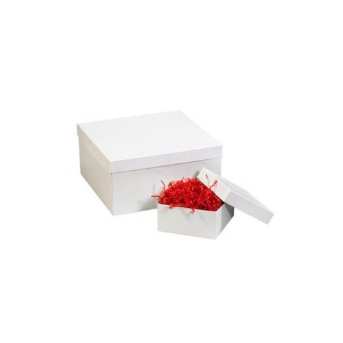 &#034;Deluxe Gift Box Lids, 4&#034;&#034;x4&#034;&#034;, White, 50/Case&#034;