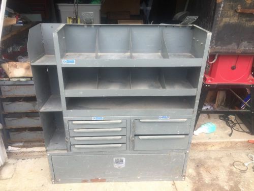Adrian steel work van cabinet shelf bin system lot drawers tool organizer for sale