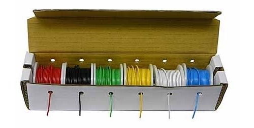 Electrical wire cable colors 25 feet in length pvc insulation 300 volts spools for sale