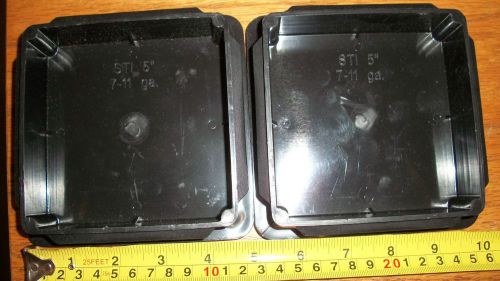 Lot of 2~4-1/2&#034; square tubing black plastic plugs~5&#034; od end cap ~7-11ga for sale