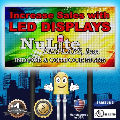 LED DIGITAL SIGN TRICOLOR OUTDOOR PROGRAMMABLE MESSAGE DISPLAY 20MM 53&#034;x15&#034;