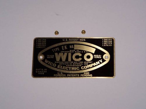 Wico EK Magneto Name Tag