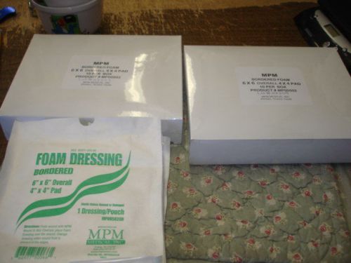 MPM MEDICAL FOAM DRESSING BORDERED PAD 9&#034; x 9&#034; Overall 6&#034; x 6&#034; Pad 26 DRESSINGS