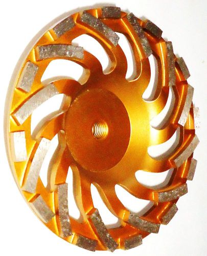 3pk-7&#034; hard concrete masonry stone l-segment coarse 25/30 diamond cup wheel-best for sale