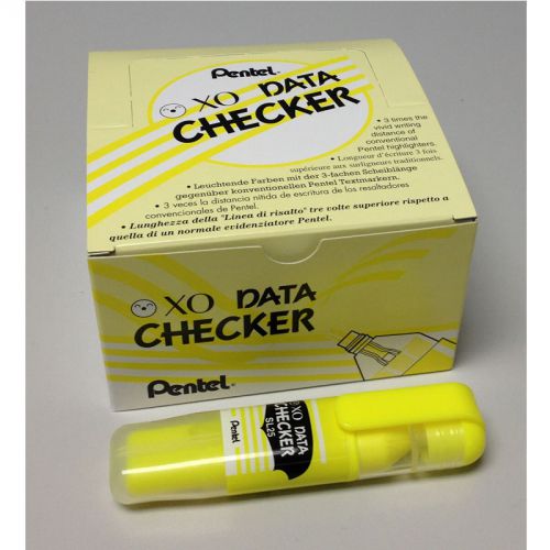OFFICAL Pentel SL25 XO Data Checker (12pcs) - Yellow FREE SHIP