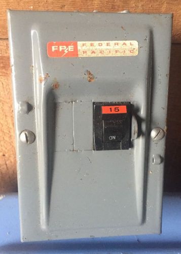 Federal D-488 Circuit Breaker Enclosure Box Electric 30 Amp 120/240 V vintage