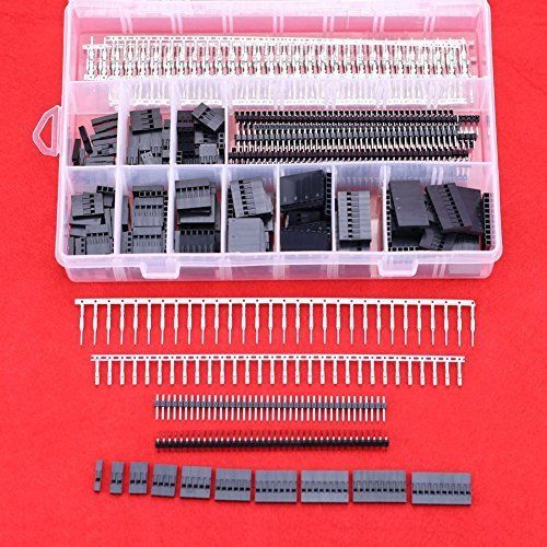 Hilitchi 515 Pcs 40 Pin 2.54mm Pitch Single Row Pin Headers,Dupont Connector New