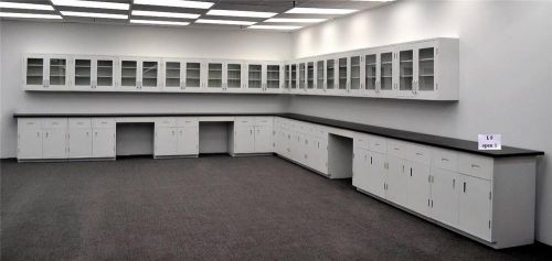 36&#039; Wall &amp; 39&#039; Base Laboratory Cabinets / Furniture with Counter Tops (LS OPEN1)