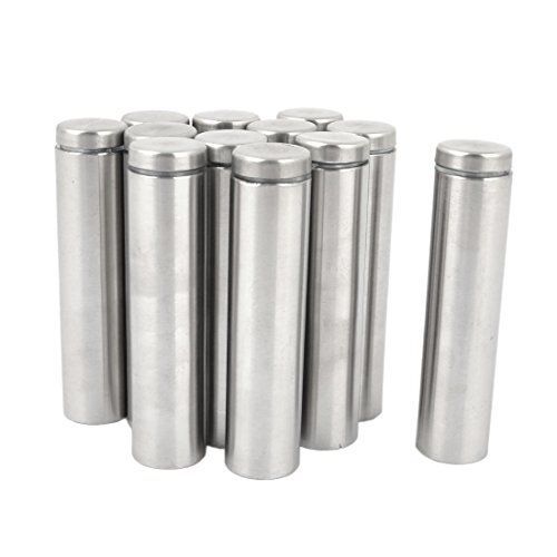 Uxcell 12x stainless steel advertisment nails wall connector standoff 80mm for sale