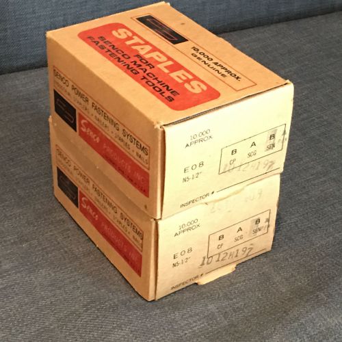 Two (2) Boxes Genuine Senco Staples - N5 - 1/2&#034; - 10,000 per Box