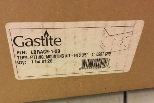 Box Of 20) GASTITE L BRACE-1-20 Termination Bracket Fitting w/Screws (lot P307)