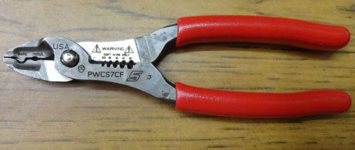 Snap-On Red Wire Stripper / Crimper / Cutter 7&#034; PWCS7CF