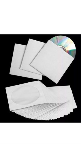 100 CD Sleeves DVD CD Paper sleeve with Window Flap
