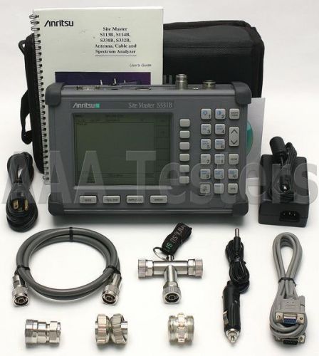 Anritsu site master s331b cable &amp; antenna analyzer w option 5 power monitor s331 for sale