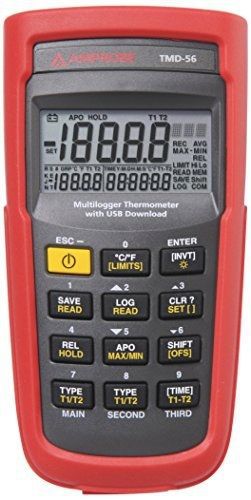 Amprobe TMD-56 Multi-Logging Digital Thermometer, 0.05% Basic Accuracy