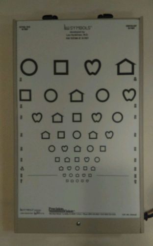 GOOD-LITE Translucent Eye Cabinet light box w/ chart RDE Stereotest, model 600.
