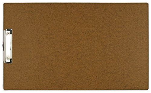 11x17 Hardboard Clipboard with Low Profile Clip, Brown (544461) .