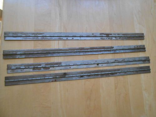 Lot 4 piano hinges used 20 inches long 1 inches width. wood working for sale