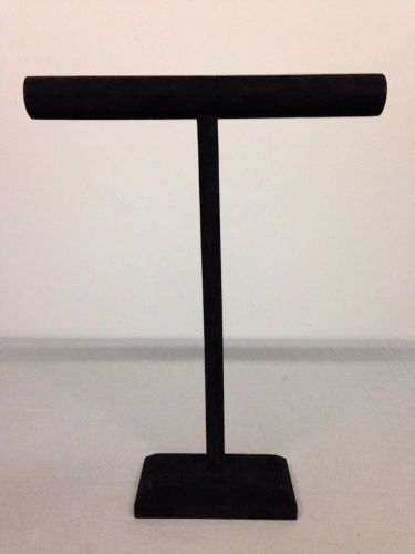T-Bar Jewelry Display For Bracelets And Necklaces Black Velvet 19&#034; Tall