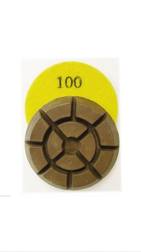 10 4&#034; Inch Premium Dry Diamond Polishing Pad for Concrete 100 Grit 10 Pack