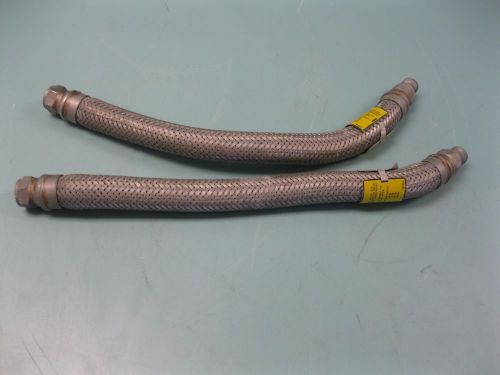 Lot (2) 1/2&#034; flexible ss hose coupling 18&#034; length f18 (2053) for sale