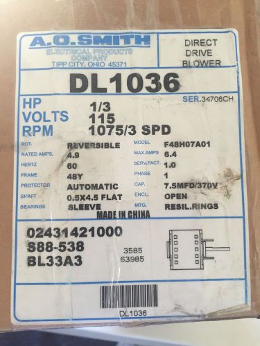Dl1036 a.o. smith furnace blower motor for sale
