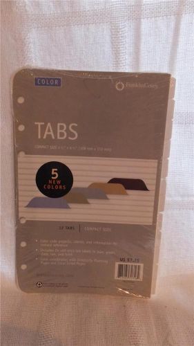 Franklin Covey Compact Size White Tabs Pages - 12 Pack New Sealed