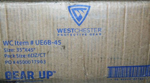 West chester protective gear ue6b-45 bib apron,45&#034;l x 35&#034;w,blue 6 mil, case / 72 for sale