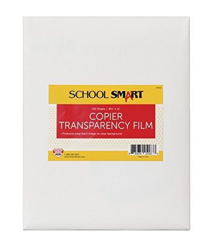 School Smart Inkjet Transparency Film with Removable Strip - 8 1/2 in x 11 in -