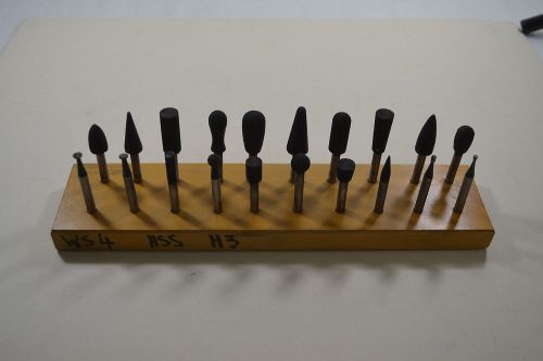 Nos lukas germany high speed steel rotary files 20 pc. set 6mm shank (wr.8.g.3) for sale